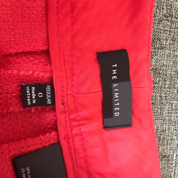 Vintage The Limited Red Shorts Size 0 Like New - Picture 3 of 3